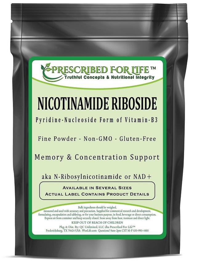 Prescribed For Life Nikotiini-Ribosidikloridi +/-98%-pyridiini-Nukleosidimuoto B3-vitamiinia jauhe 1 oz (28.35 g) on Productcaster.