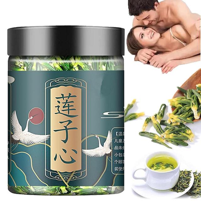 HOH Lotus Seed Core Tea For Men, Natural Lotus Seed Core Tea, Liver And Kidney Care Tea, Lian Zi Xin Tea, Dried Lotus Plumule Tea 60g 1Pcs on Productcaster.