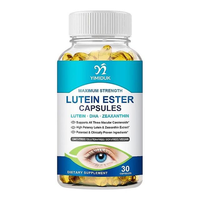 Eccpp Lutein Ester Capsules Contains Zinc, Vitamins C, E, Zeaxanthin Helps Protect Eye Health Reduce Eye Strain Vision Care 30Pcs on Productcaster.