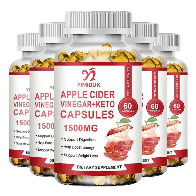 Vorallme 60/120PCS Apple Cider Vinegar Capsules Digestion, Detoxification, Fat Burning Supplement Keto Friendly 3 Bottles1 120 pcs on Productcaster.