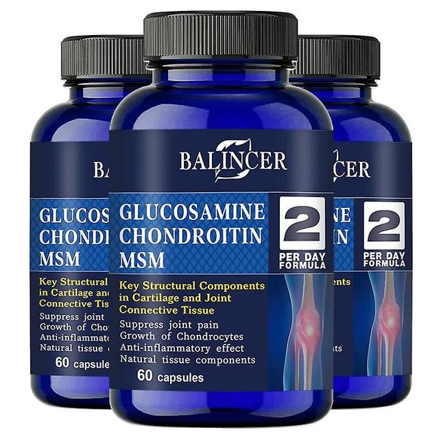 Venalisa Balincer Glucosamine Chondroitin MSM, 120 Capsules, for Joint and Knee Health, Immune System, Non-GMO, Gluten-Free 60 count-3 bottle on Productcaster.