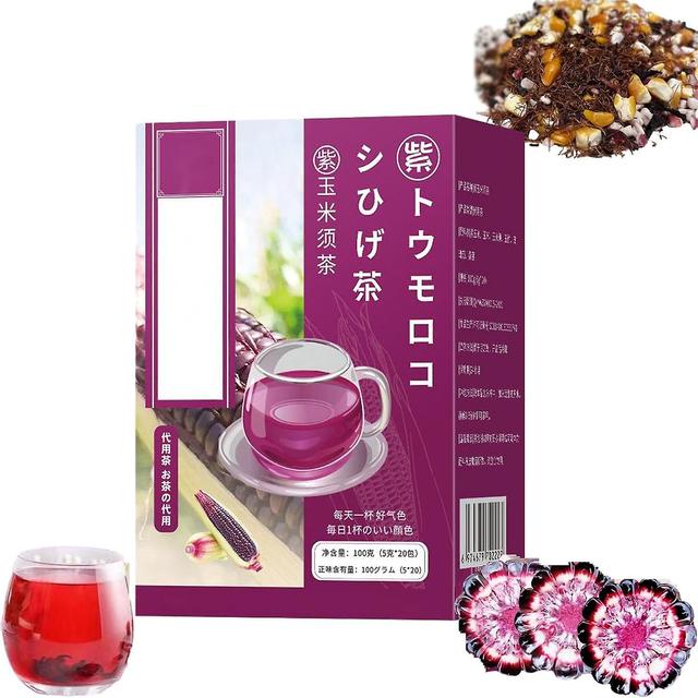 1BOXPurple Maïsschil Thee, Paarse Maïs Zijde Thee, 100% Biologische Paarse Maïsschil Thee, Japan Anthocyanen Paarse Maïs Stigma Thee voor Mannen en... on Productcaster.