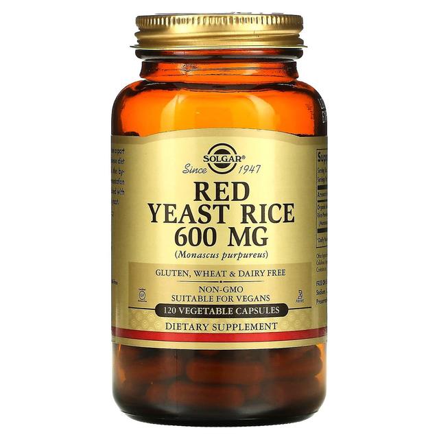 Solgar, Red Yeast Rice, 600 mg, 120 Vegetable Capsules on Productcaster.