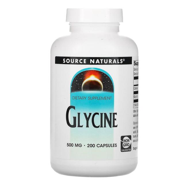 Source Naturals Źródło naturalne, Glicyna, 500 mg, 200 Kapsułki on Productcaster.