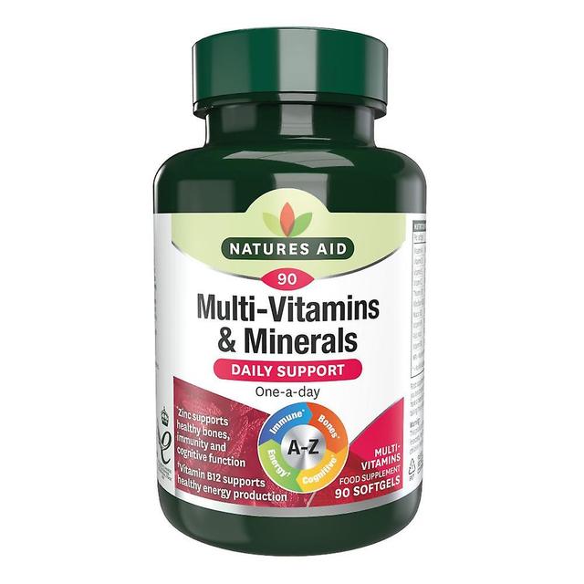 Natures aid multi-vitamins & minerals (with iron) softgels 90's on Productcaster.