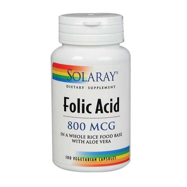 Acido folico Solaray, 800 mcg, 100 capsule (confezione da 3) on Productcaster.