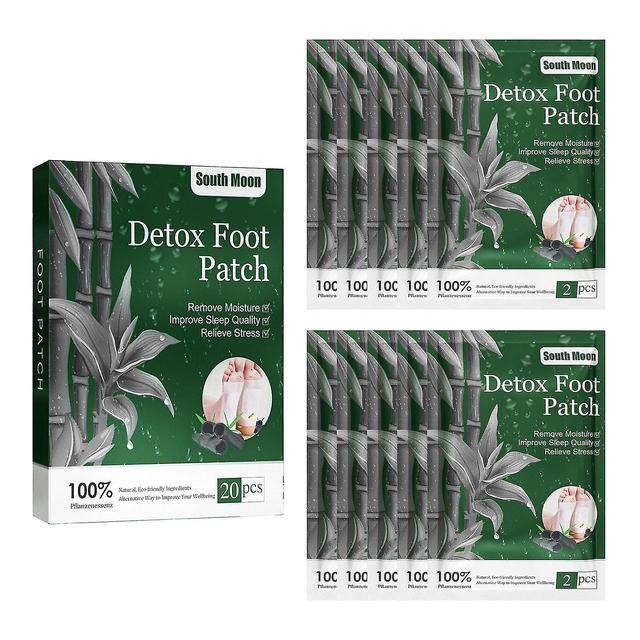 Natural Herbal Detoxs Foot Patches Pads Body Toxins Feet Slimming Deep-cleansing - 10pcs Green 20Pcs on Productcaster.