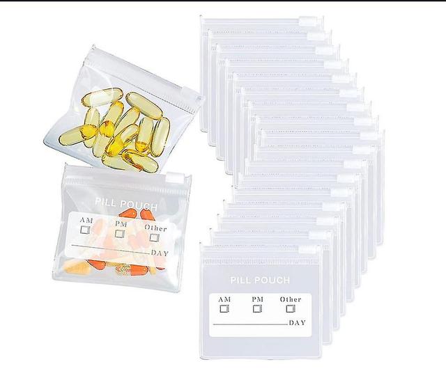 10pcs Small Pills Bags Self Sealing Pills Pouches Clear Pills Pouches Reusable Pills Bags Resealable Bags -q on Productcaster.