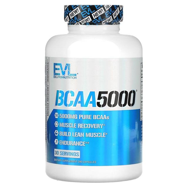 EVLution Nutrition, BCAA5000, 240 Capsules on Productcaster.