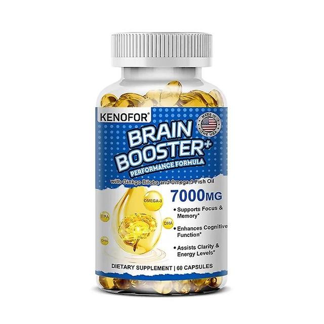 Sofirn Nootropic Brain Supplement Fish Oil with Ginkgo Biloba and Omega:3 7000 Mg to Improve Cognition, Clarity and Energy Levels 60 count-1 bottle on Productcaster.