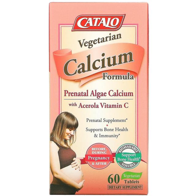 Catalo Naturals, vegetarische Kalziumformel, pränatales Algenkalzium, 60 vegetarische Tabletten on Productcaster.