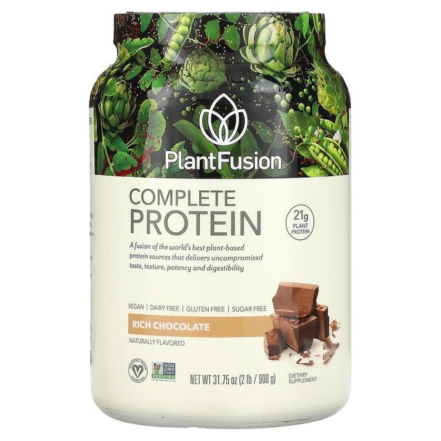 PlantFusion, Proteína Completa, Chocolate Rico, 2 lb (900 g) on Productcaster.