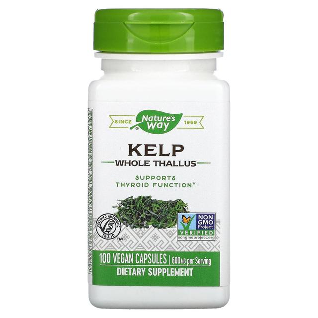 Nature's Way, Kelp, Whole Thallus, 600 mg, 100 Vegan Capsules on Productcaster.