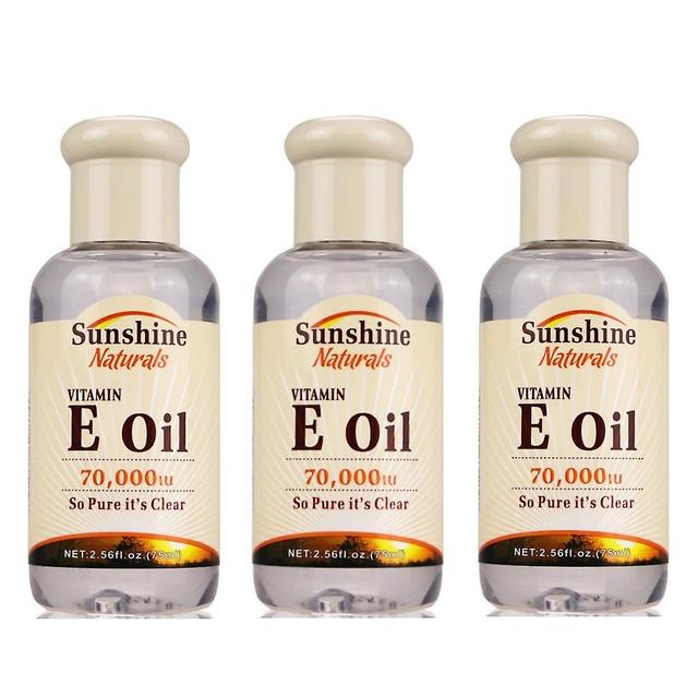 1-3pcs Sunshine Naturals Vitamin E Oil 70000iu Liquid 2.5 Oz Anti Aging Skin Care Oil on Productcaster.