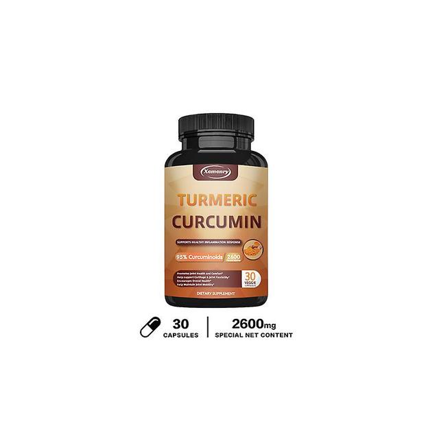 Vorallme Kurkuma-Pulver-Curcumin-Supplement mit schwarzem Pfeffer-Extrakt und 95% Curcuminoiden, Advanced Joint Support Supplement 30 Capsules on Productcaster.