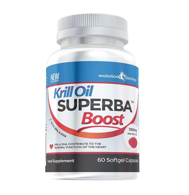 Krill Oil Superba Boost 590mg Krill Oil Softgels - 60 Capsules - Brain, Heart and Joint Health - Evolution Slimming on Productcaster.