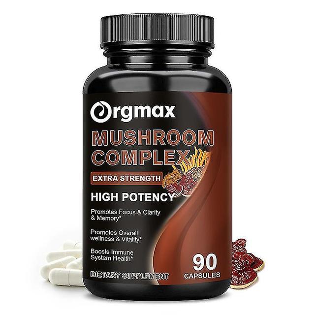 Guoguo Orgmax Mushroom Complex Capsule For Energy Immune Brain Health Support Mental Clarity&focus Anti-aging Beauty Health Better Mood 90 pcs on Productcaster.