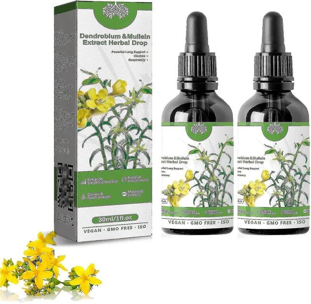 Dendrobium Mullein Extract - Lung Cleanse Respiratory Drops -kb 2pcs on Productcaster.