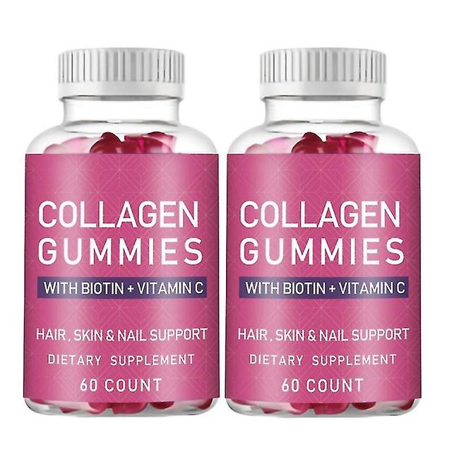 2pcs Collagen Gummies Anti-aging Replenish Collagen, Whiten Promote Smooth Skin, Restore Luster Nails Hair, Healthy Bones, Joints on Productcaster.