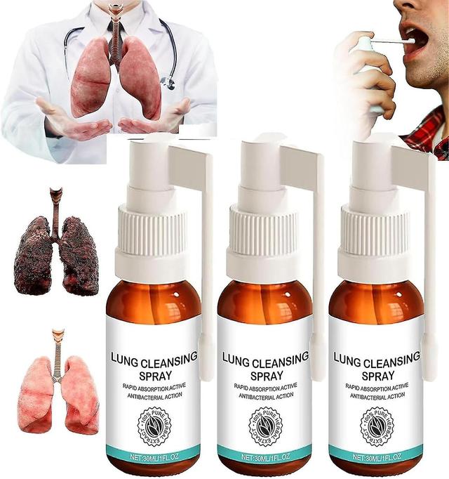 Tanyun Lung Cleansing Spray, Herbal Lung Cleansing Spray, Herbal Lung Cleanse Mist, Clears Lungs Of Waste And Mucus, Powerful Lung Support 3pcs on Productcaster.