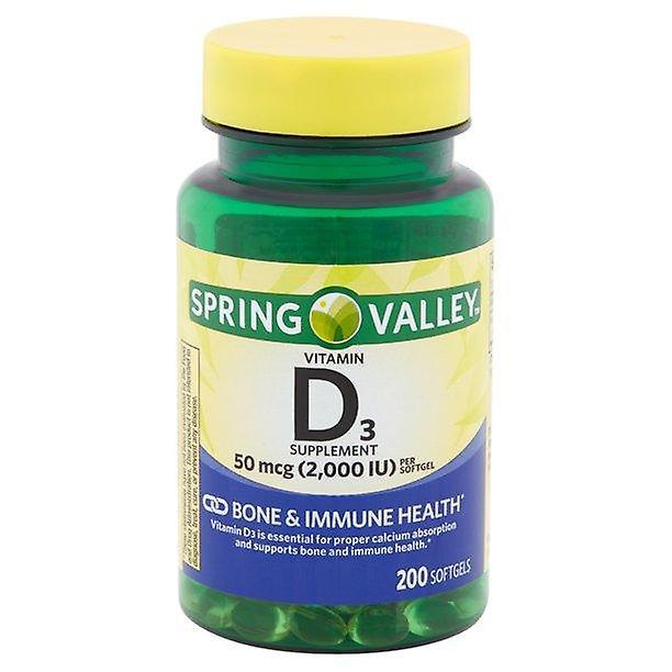 Spring Valley Jarné údolie vitamín d3 softgels, 2000 iu, 200 počet on Productcaster.