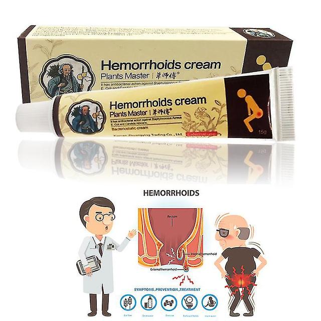 Plants Master Hemorrhoids Ointment Herbal Materials Powerful Cream Internal Piles External Anal Whole Bleeding Swelling Cure- on Productcaster.