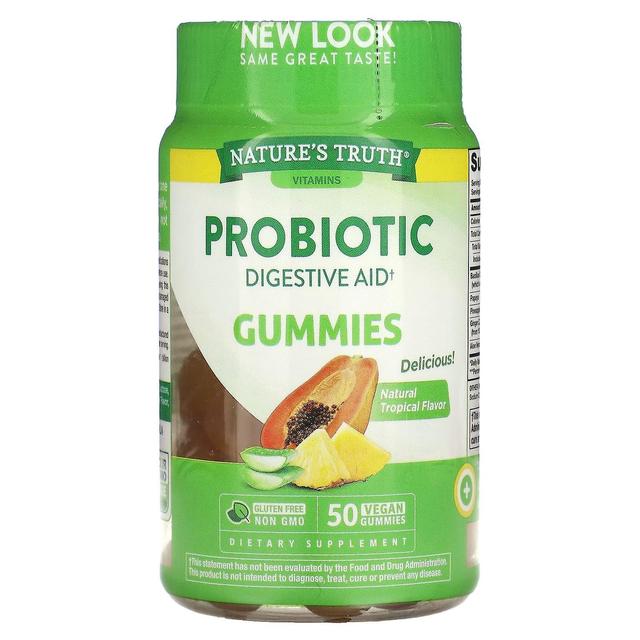 Nature's Truth, Digestive Aid Gummies, Natural Tropical, 50 Vegan Gummies on Productcaster.