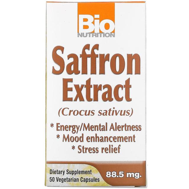 Bio Nutrition, Saffron Extract, 50 Vegetarian Capsules on Productcaster.