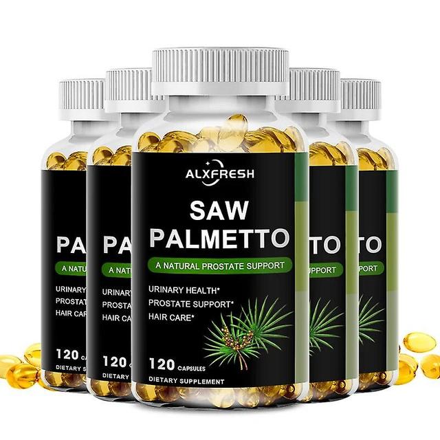 5x Saw Palmetto Capsules, Hair Loss Enhanced Hair Growth Supplement, Supports Urinary Tract Healthhuamade Huamade 5X Bottle 60pcs on Productcaster.