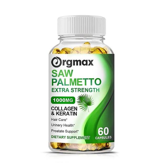 Saw Palmetto Extract Kapslar, Hårväxt Kapslar, Prostata Hälsa Reproduktiva System Care, Urvägar Hälsahuamade Huamade 60pcs on Productcaster.