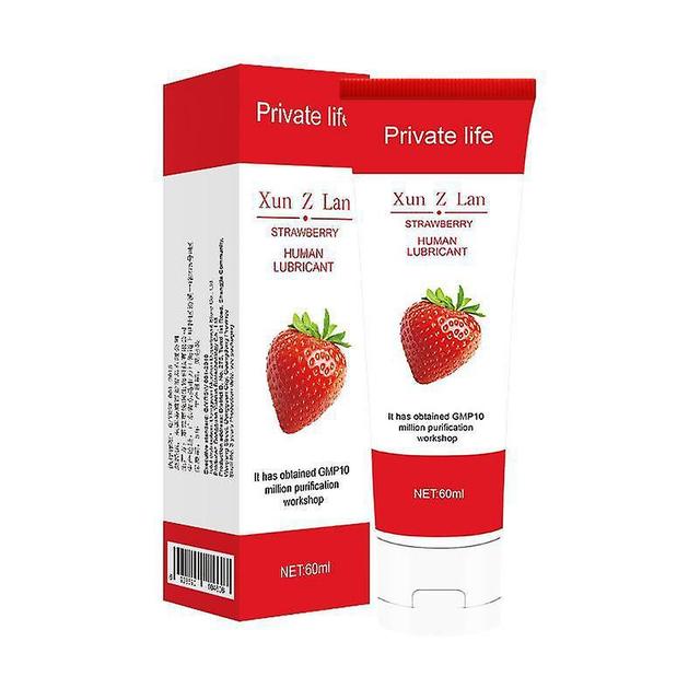 Lubricant Edible Fruit Flavor Grape/banana/strawberry/cherry/lemon Oil Vaginal Orgasms Body Massage Oil For Couple Strawberry Flavor 60ml on Productcaster.