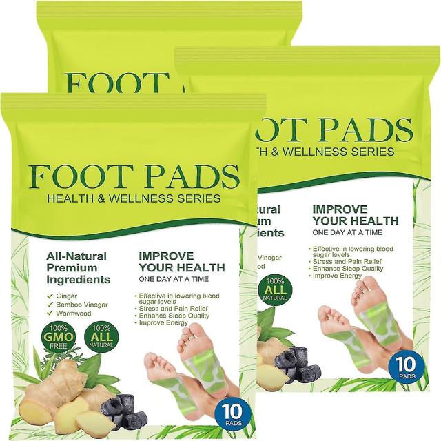 Ginger Foot Pads for Better Sleep, Detox Foot Patches, Bamboo Vinegar Herbal Foot Pads for Pain Relief, Natural Herbs Deep Cleansing Foot Pads 30pcs on Productcaster.