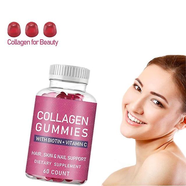 Zjrui Collagen Gummies with Biotin & Vitamins for Hair Skin Nails & Joints, Anti Aging 60 Count on Productcaster.