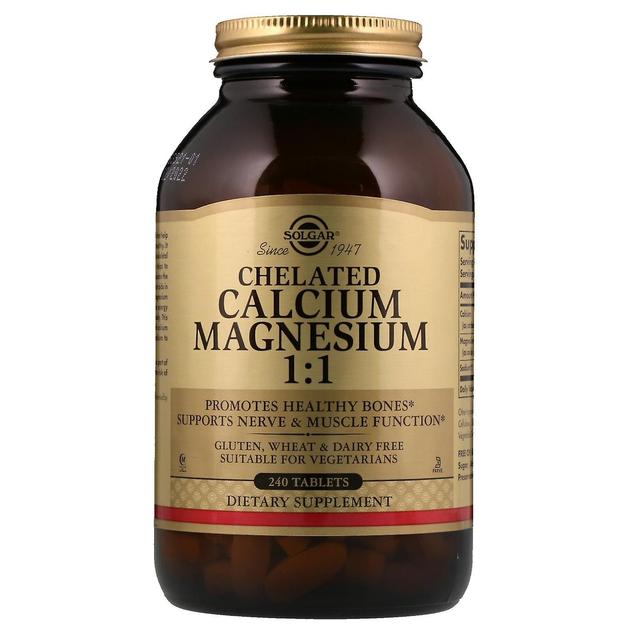 Solgar, Chelated Calcium Magnesium 1:1, 240 Tablets on Productcaster.