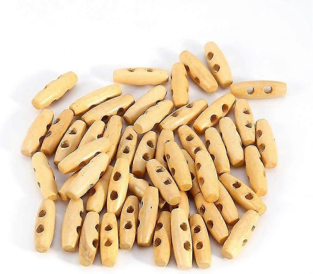 KINZON 50Pcs Bouton en Bois pour Manteau, 2 Trous, Boutons Bascule Couture Vetements, Boutons Corne Basculer Coudre on Productcaster.