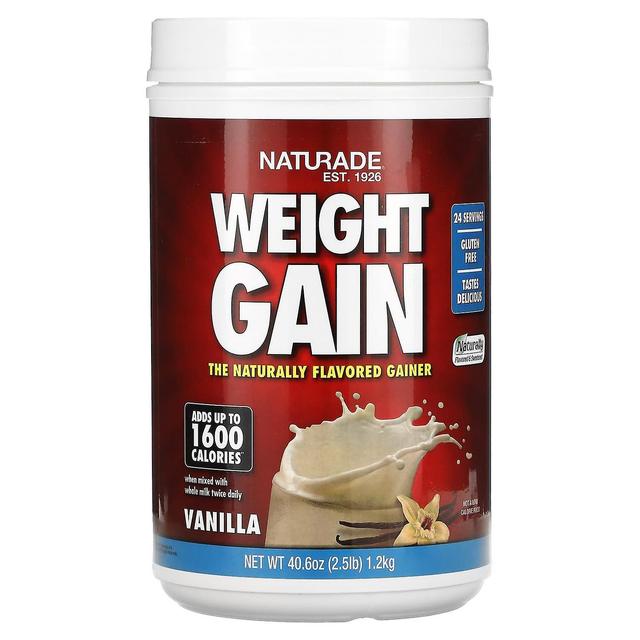 Naturade, Weight Gain, Vanilla, 2.5 lb (1.2 kg) on Productcaster.