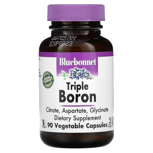 Bluebonnet Nutrition, Triple Boron, Citrate, Aspartate, Glycinate, 90 Vegetable Capsules on Productcaster.