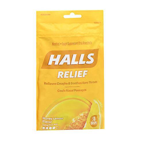 Halls Cough Drops, Honey-Lemon 30 each (Pack of 2) on Productcaster.