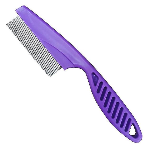 Szmtcv Dog Cat Flea Comb Multifunctional Pet Grooming Comb Professional Pet Massage Comb Purple Large Size on Productcaster.