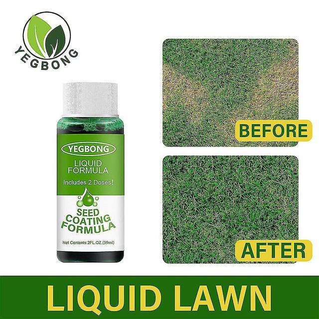 Yyelv Portable Gardening Grass Fusion Lawn Patch Seeding Solution Seed Coating Formula, Gentle, Keep Green Grass, Grass Planting Liquid Formula 2PCS on Productcaster.