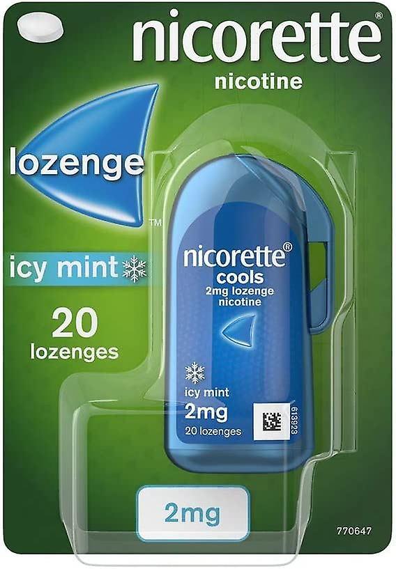 Nicorette Cool Icy Mint 2mg Nicotine Lozenges - Pack of 20 - Quit Smoking Aid on Productcaster.