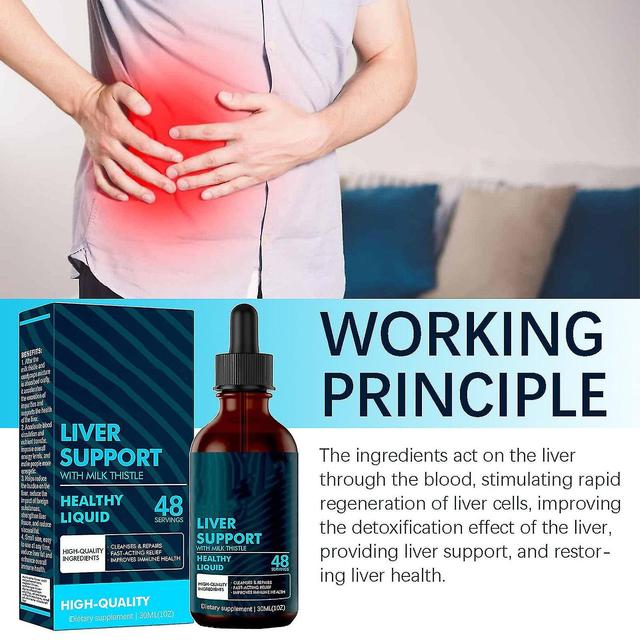 Liver Support Drops, Liver Support Milk Thistle Extract Liquid, Herbal Liver Health Supplement For L 1pcs - 30ml on Productcaster.