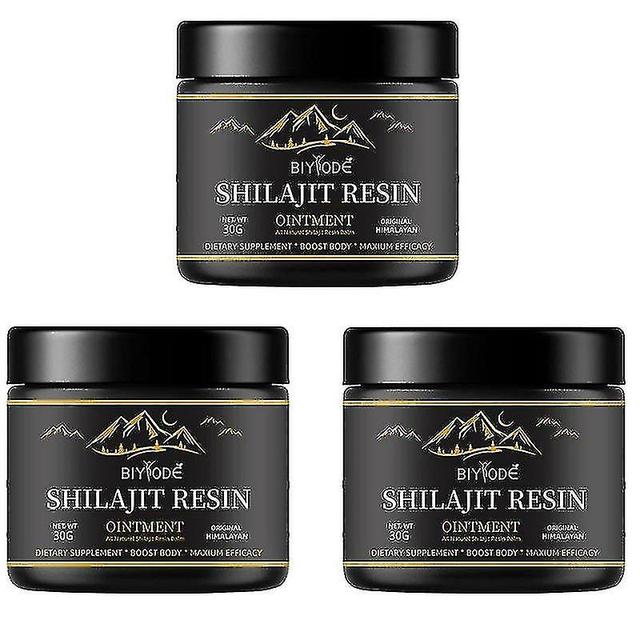 3 Stück reines 100% Himalaya-Shilajit-Weichharz, organisch und unglaublich wirksam, reich an Fulvinsäure für verbessertes Wohlbefinden on Productcaster.