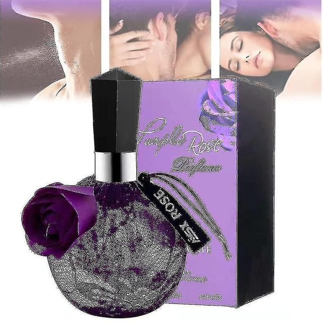 Francja Golden Temptation Lace Women Perfume, Perfumy feromonowe dla kobiet Attract Men Romantic Rose Glitter Fioletowy on Productcaster.