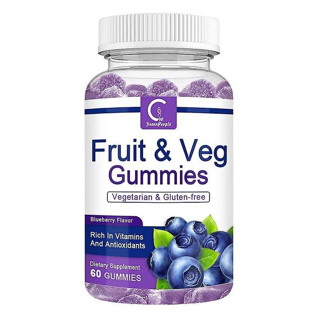 Hikig Blueberry Gummies Anti-aging Fruits&Veg Blend Multivitamin Supplement Health Care Anthocyanin Food Supplements 10pcs on Productcaster.