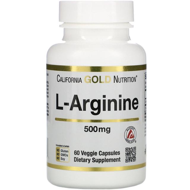 California Gold Nutrition, L-Arginine, AjiPure, 500 mg, 60 Veggie Caps on Productcaster.