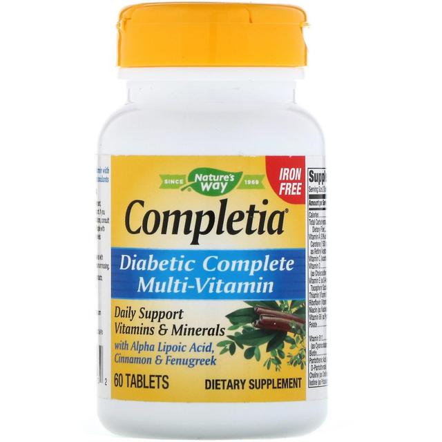 Nature's Way, Completia, Diabetiker Komplett Multi-Vitamin, JärnFri, 60 Tabletter on Productcaster.