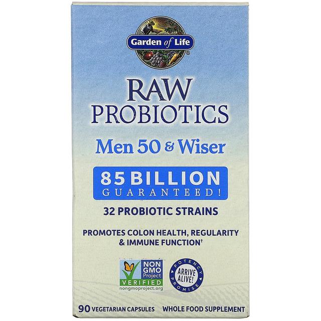 Garden of Life, RAW Probiotics, Men 50 & Wiser, 85 Billion Live Cultures, 90 Veg on Productcaster.