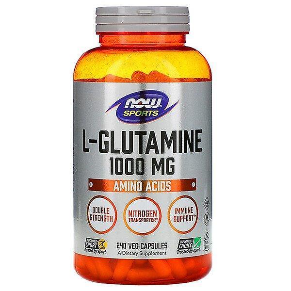 NOW Foods Agora Alimentos, Esportes, L-Glutamina, 1,000 mg, 240 Veg Cápsulas on Productcaster.