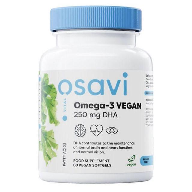 Osavi Omega-3 Vegan 250mg DHA Softgels 60 on Productcaster.